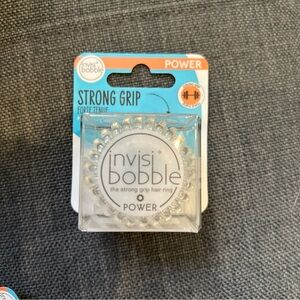 Invisibobble Power Strong Grip Hair Ring - Clear. Pack of 3.